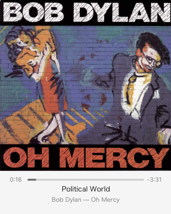 HosonoShotgun's tweet image. #NowPlaying1989 
#BobDylan  
#OhMercy 
カナダのトロントに行った時に、たまたまDylanのコンサートがあった。Dylanにそんな愛着はないが、知っている曲は何曲かするものだろうと行ったが皆無だった。ちょうどこのアルバムが出たばかりで印象の薄いライヴだった。