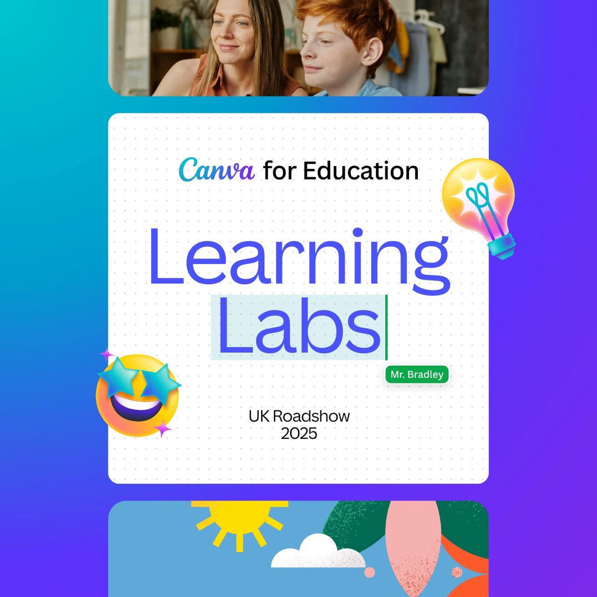 Join us at Canva Learning Labs to discover how Canva for Education can help you &amp; your students create, collaborate &amp; bring learning to life.

First events are in Manchester, Leeds &amp; Birmingham! 

Register here to save your spot 👉 public.canva.site/uk-canva-learn…