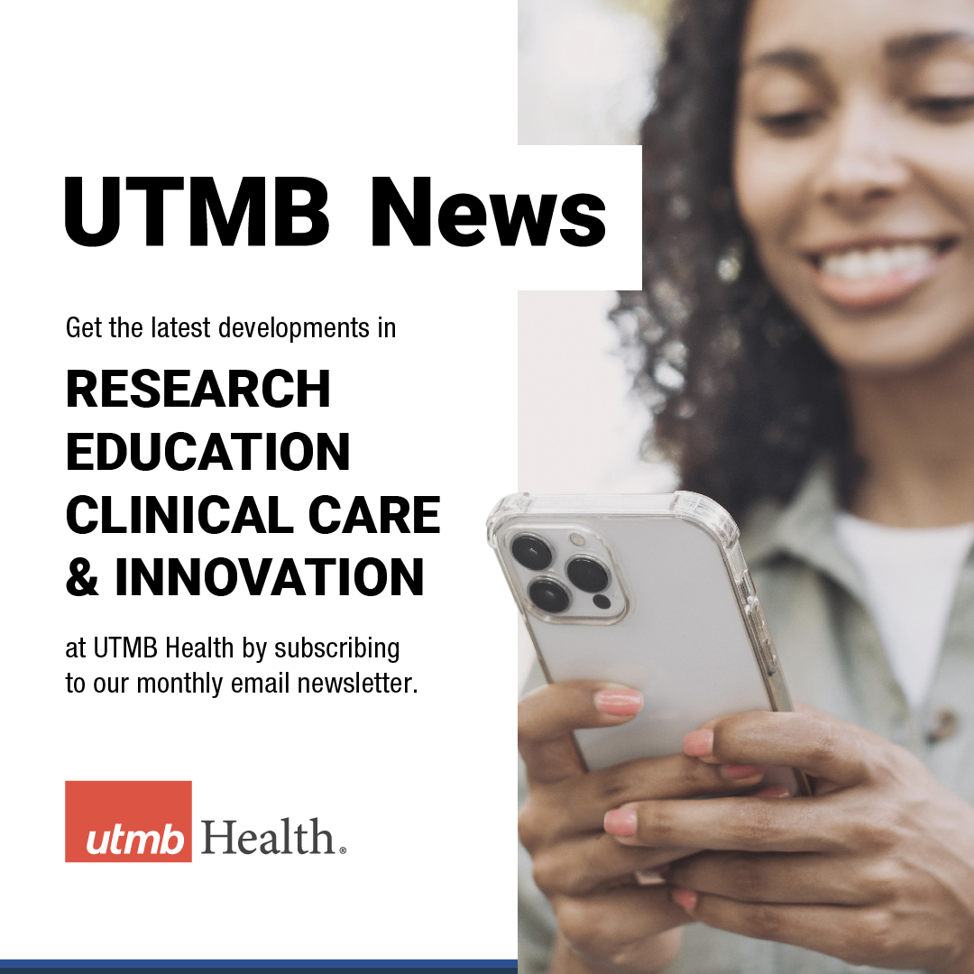 utmbhealth's tweet image. Stay up-to-date with the latest breakthroughs in research, education, clinical care, and innovation at UTMB Health! Subscribe to our monthly newsletter, UTMB News, and get all the updates delivered straight to your inbox. 💌 Don’t miss out—sign up today at utmb.us/brs