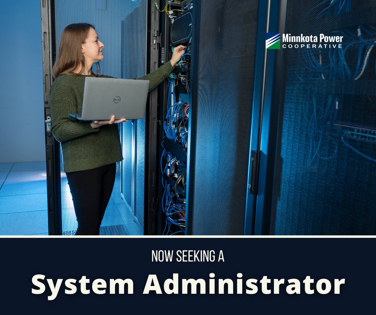Minnkota’s Grand Forks headquarters is seeking a System Administrator to assist in documenting, implementing and monitoring software and hardware systems within our IT infrastructure. If you are ready for a new and exciting challenge, apply today at minnkotacareers.com.