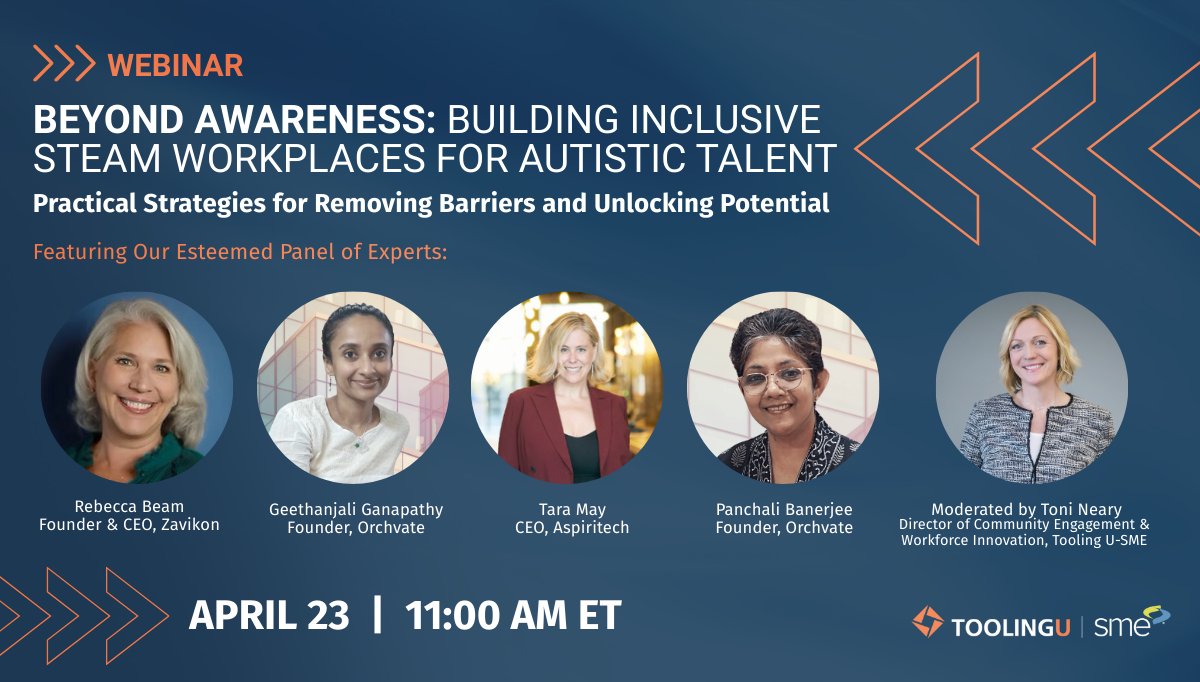This #AutismAcceptanceMonth, go Beyond Awareness! Join our webinar on April 23 to learn actionable strategies for building truly inclusive #STEAM workplaces for autistic talent. Hear from industry leaders on hiring, support, &amp; real-world success. Register: brnw.ch/21wRLTY