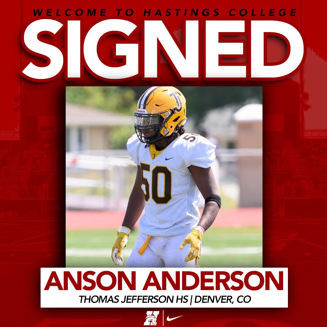 HCBroncoFB's tweet image. ❗️SIGNED❗️
Denver➡️Hastings!
Welcome to Hastings College Anson! It’s A Great Day To Be A Bronco!
#GDTBAB