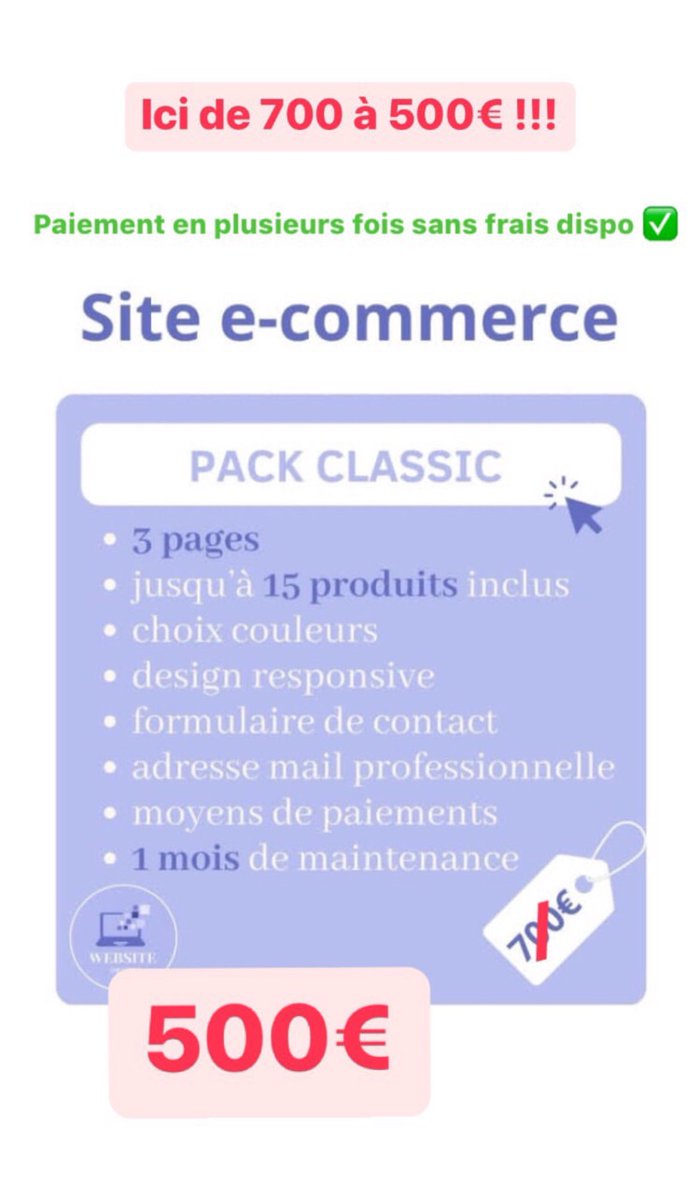 website_univers's tweet photo. Salem w aleykoum w rahmatu Allah !! Ça date Twitter me revoilà avec DES OFFRES LIMITÉES 🛑🫢😋

RT apprécié !!!
Commerces fiables uniquement ✅ https://t.co/KP7VwIFfUO