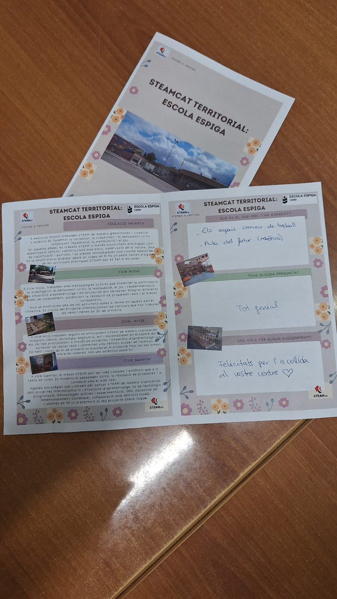 Ahir vam tenir el privilegi de ser seu de la reunió territorial del Projecte STEAMcat. Tot un plaer, fantàstica jornada!
Gràcies a la coordinadora i embaixadores pel seu assessorament i acompanyament. <a href="/Esther_Pint/">Esther Pintó</a> <a href="/merino_manel/">𝕄𝕒𝕟𝕖𝕝 𝕄𝕖𝕣𝕚𝕟𝕠 𝕚 𝕍𝕒𝕝𝕖𝕟𝕔𝕚𝕒</a> <a href="/lorenapv1/">lorena pv</a> <a href="/IgnasiPeraire/">Mestre Ignasi Peraire</a> <a href="/MinyonsdUrgell/">Escola Minyons d'Urgell</a>