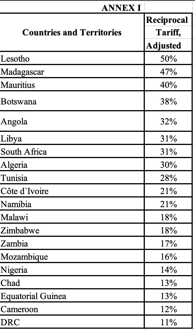 Trump really slapped a 50% tariff on Lesotho - the highest in the world. In total, 20 African countries were hit.

I reviewed all the data so you don't have to