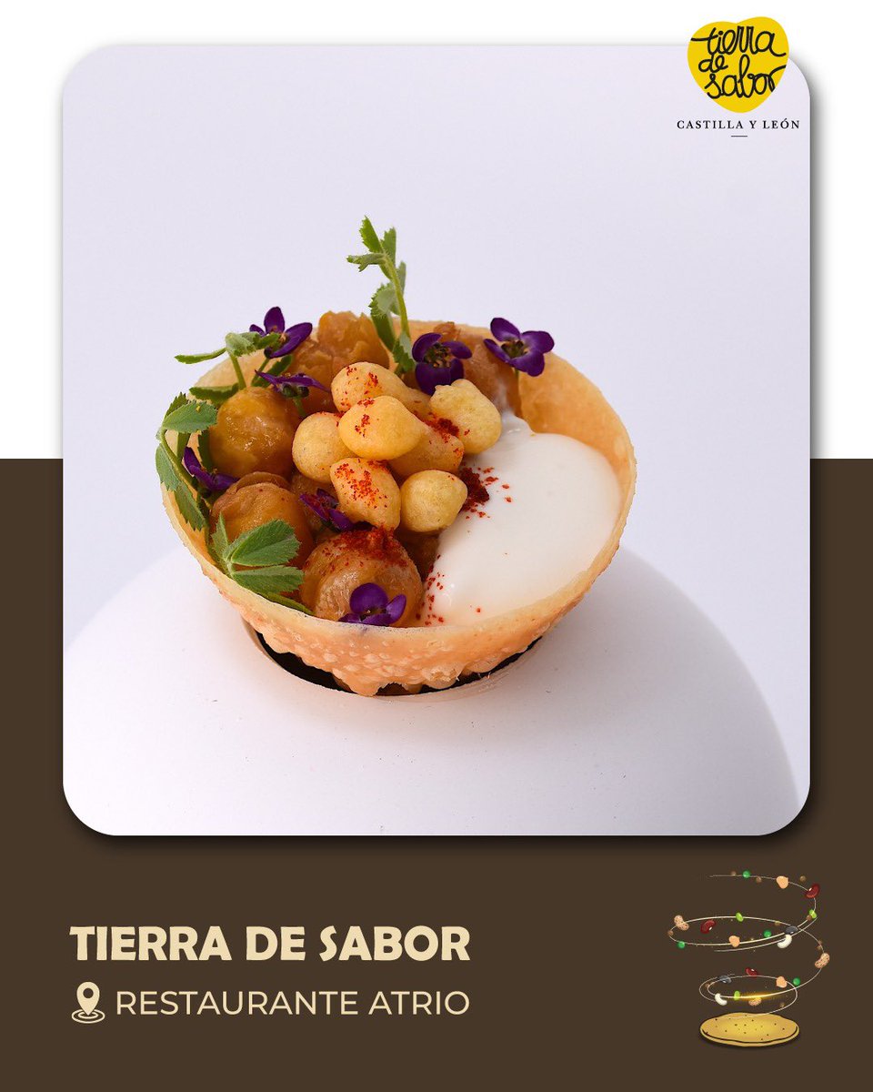 En «Tierra de Sabor» de #AlbertoMontes el #GarbanzodePedrosilloIGP es protagonista. Un #CHANAMASALA emulsionado; crujiente de harina de garbanzos; garbanzos fritos; tempura de garbanzos; brotes de garbanzo y… Una líquida sorpresa.
#Cáceres #RestauranteAtrio #desTAPAlasLEGUMBRES