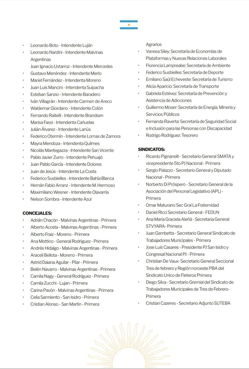 Carta abierta a la militancia. Una sola nación, una sola provincia, una sola elección.