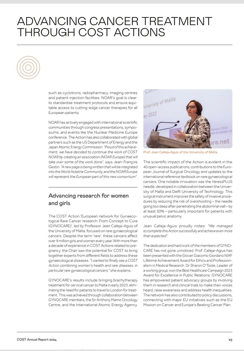 Sharon O'Toole (@shotoole81) on Twitter photo Delighted to see our <a href="/GynocareAction/">GynoCare Cost Action 18117</a> cost action being highlighted as one of the success stories in the annual report. Expertly led by <a href="/jeancallejaagiu/">Jean Calleja Agius</a> and many great colleagues. <a href="/CancerInstIRE/">Trinity St James's Cancer Institute</a> <a href="/tcddublin/">Trinity College Dublin</a> Delighted to see our <a href="/GynocareAction/">GynoCare Cost Action 18117</a> cost action being highlighted as one of the success stories in the annual report. Expertly led by <a href="/jeancallejaagiu/">Jean Calleja Agius</a> and many great colleagues. <a href="/CancerInstIRE/">Trinity St James's Cancer Institute</a> <a href="/tcddublin/">Trinity College Dublin</a>