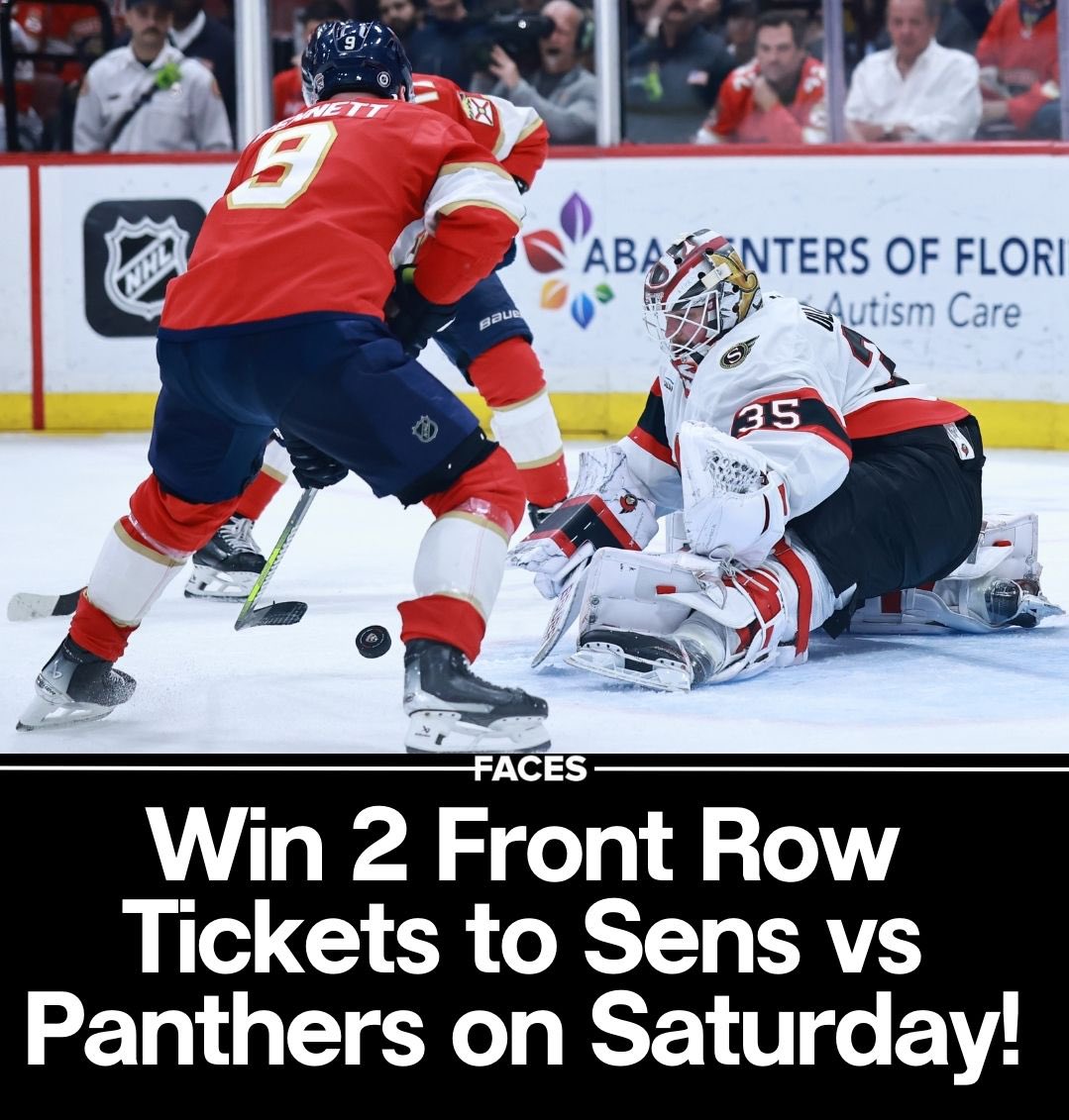 Faces Magazine (@facesottawa) on Twitter photo 🚨 RT & Follow <a href="/facesottawa/">Faces Magazine</a> for your chance to win 2 FRONT ROW Tickets to see #Sens vs Panthers on Saturday! #GoSensGo #ottawa 🚨 RT & Follow <a href="/facesottawa/">Faces Magazine</a> for your chance to win 2 FRONT ROW Tickets to see #Sens vs Panthers on Saturday! #GoSensGo #ottawa