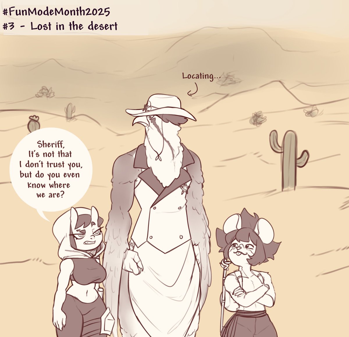 SrMalenky's tweet photo. #3 - Lost in the desert

An Imp, Hawk and a Mouse lost in the desert

#FunModeMonth2025 #FunModeMonth https://t.co/elx0up4Bzx