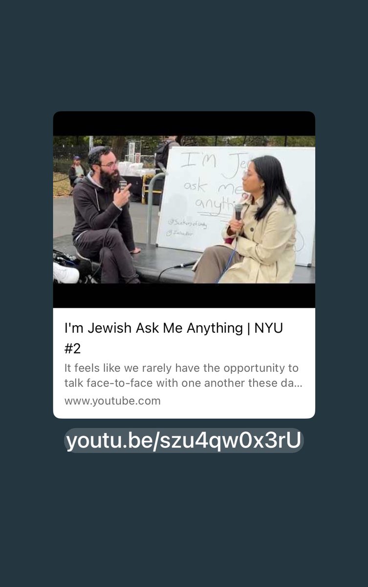 I'm Jewish Ask Me Anything | NYU #2
youtu.be/szu4qw0x3rU