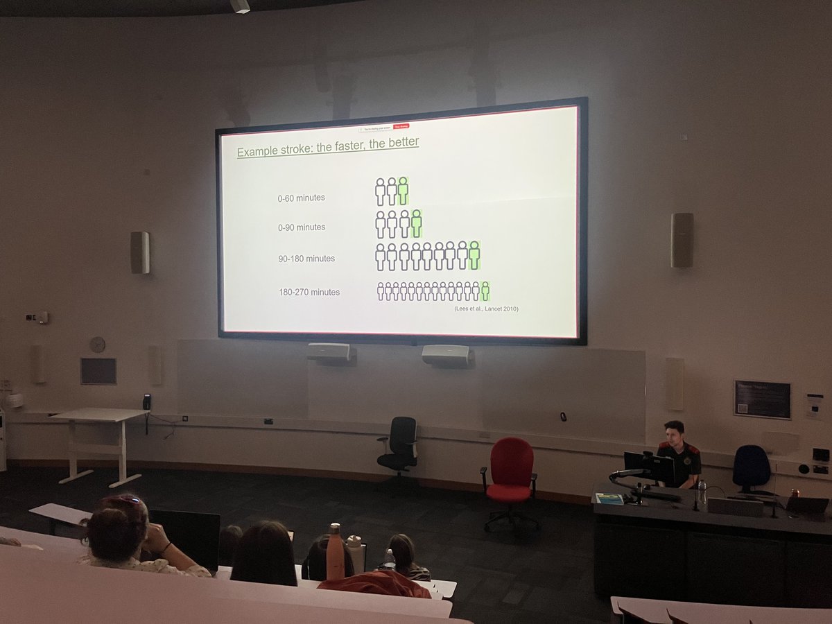 Our first speaker this evening Dan Phillips has started us off discussing mobile stroke units. There is still time to come down in person or join us online via the link below!