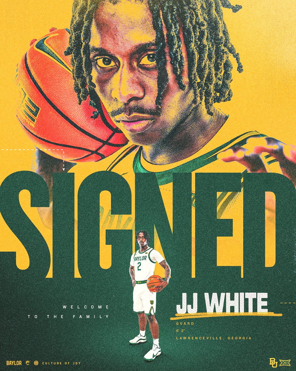 Welcome to the family, <a href="/jay5white/">JJ™️</a>!

📰 baylorbea.rs/3FUlEDu

#SicEm | #CultureofJOY