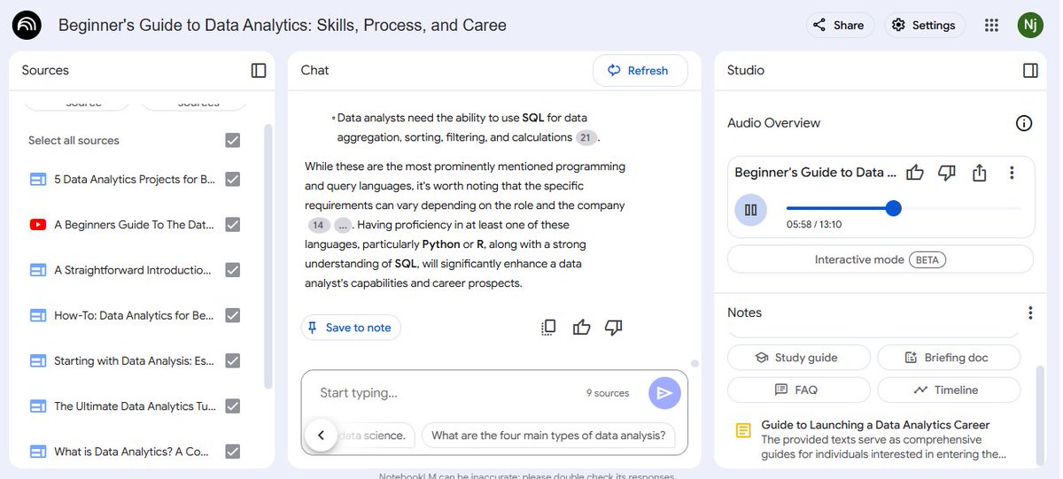 Quin_Naj's tweet photo. Interacting with NotebookLM. #ALX_AiSK #ALXnigeria #ALX_AI. https://t.co/YAd0neLxvE
