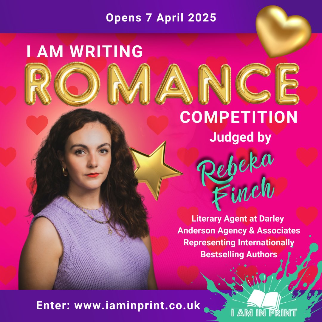 I Am In Print (@iaminprint) on Twitter photo Get ready to woo judge <a href="/Beka_finch/">Rebeka Finch✨</a> with your #RomanticFiction by entering the #Romance #IAmWritingComp. Bring on the passion, heartache, and swoon-worthy stories. Opens 7 April. iaminprint.co.uk #WritingCompetition Get ready to woo judge <a href="/Beka_finch/">Rebeka Finch✨</a> with your #RomanticFiction by entering the #Romance #IAmWritingComp. Bring on the passion, heartache, and swoon-worthy stories. Opens 7 April. iaminprint.co.uk #WritingCompetition