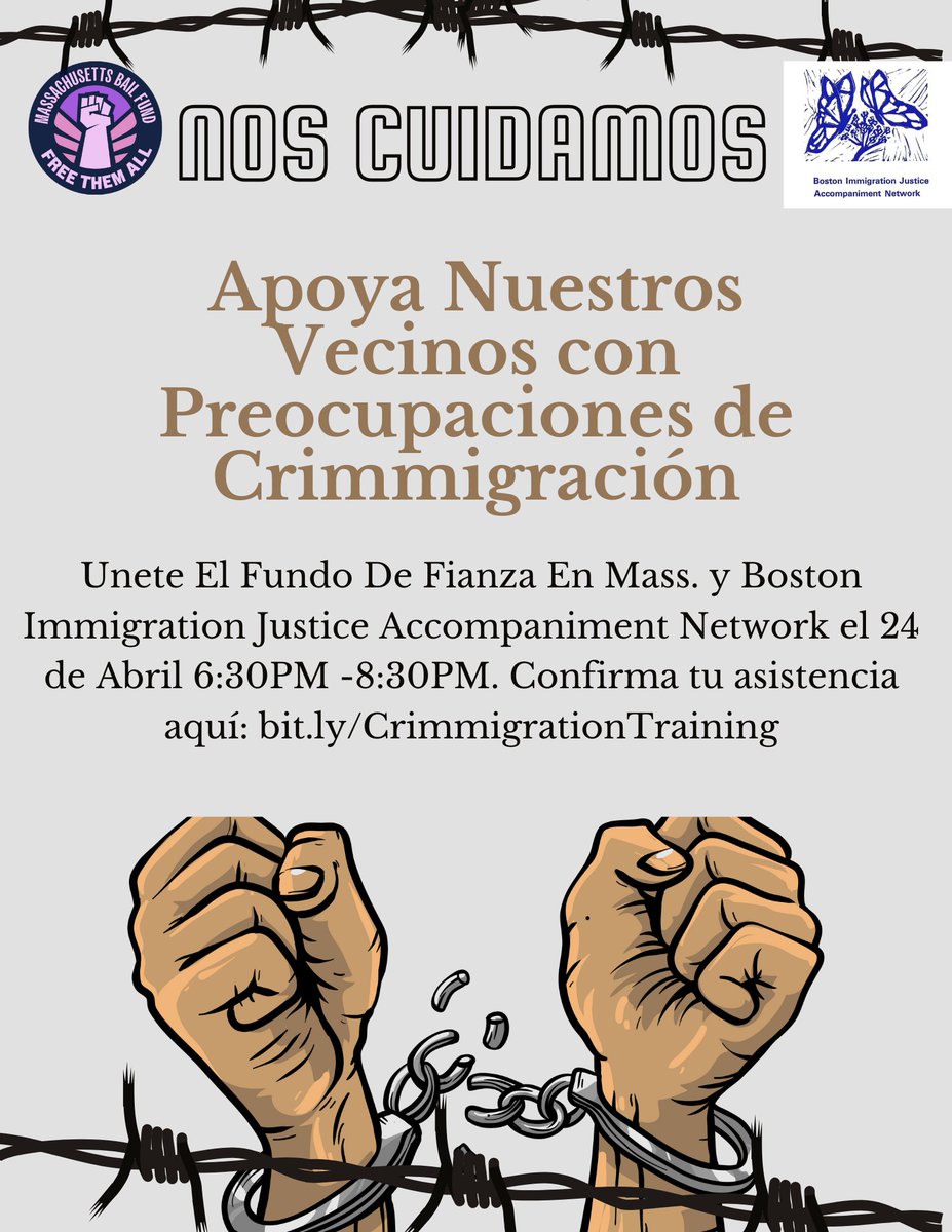 Join MBF &amp; BIJAN for a  training on how to support our neighbors with crimmigration concerns.  Please RSVP here : bit.ly/CrimmigrationT… ❤️‍🩹