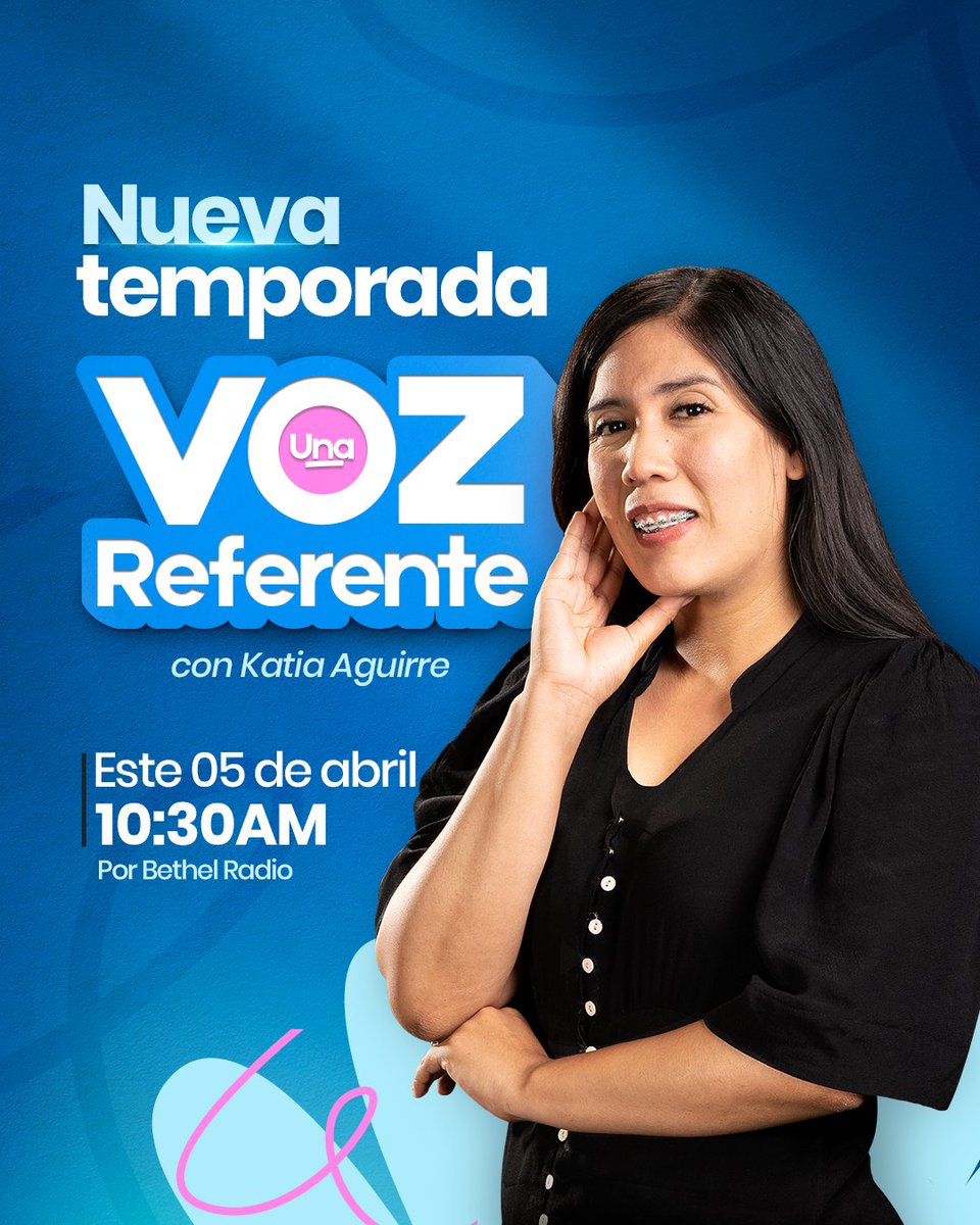 bethelradio's tweet photo. ¿Dónde están las voces que aún creen en la verdad?
Este sábado vuelve una de ellas.
🎙️ Una Voz Referente , con @Katiaguirrefe
🕥 10:30 a.m. #envivo por #FaceLive
#BethelRadio
#UnaVozReferente
#InfluyeConFe
#VerdadSinFiltro https://t.co/IwnyGiYAaw