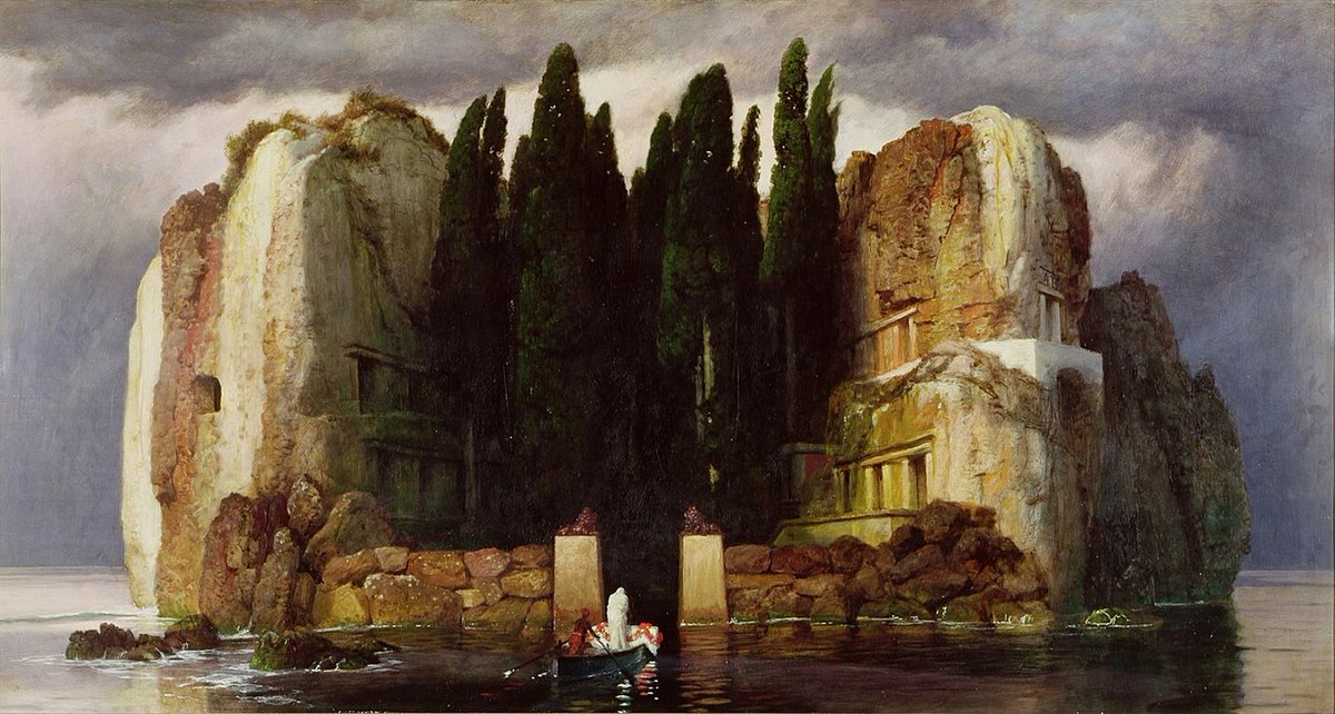 whatisalt236's tweet photo. @archaeologyart If anyone want to see the real Bocklin's paintings, here they are ! (Much more interesting !) The one showed in the tweet is not from the artist. https://t.co/fFcHztqeLt