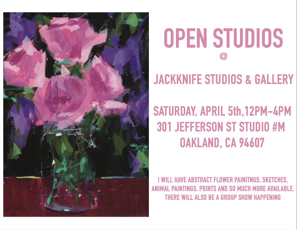 Open Studios this Saturday! Hope to see you there!
