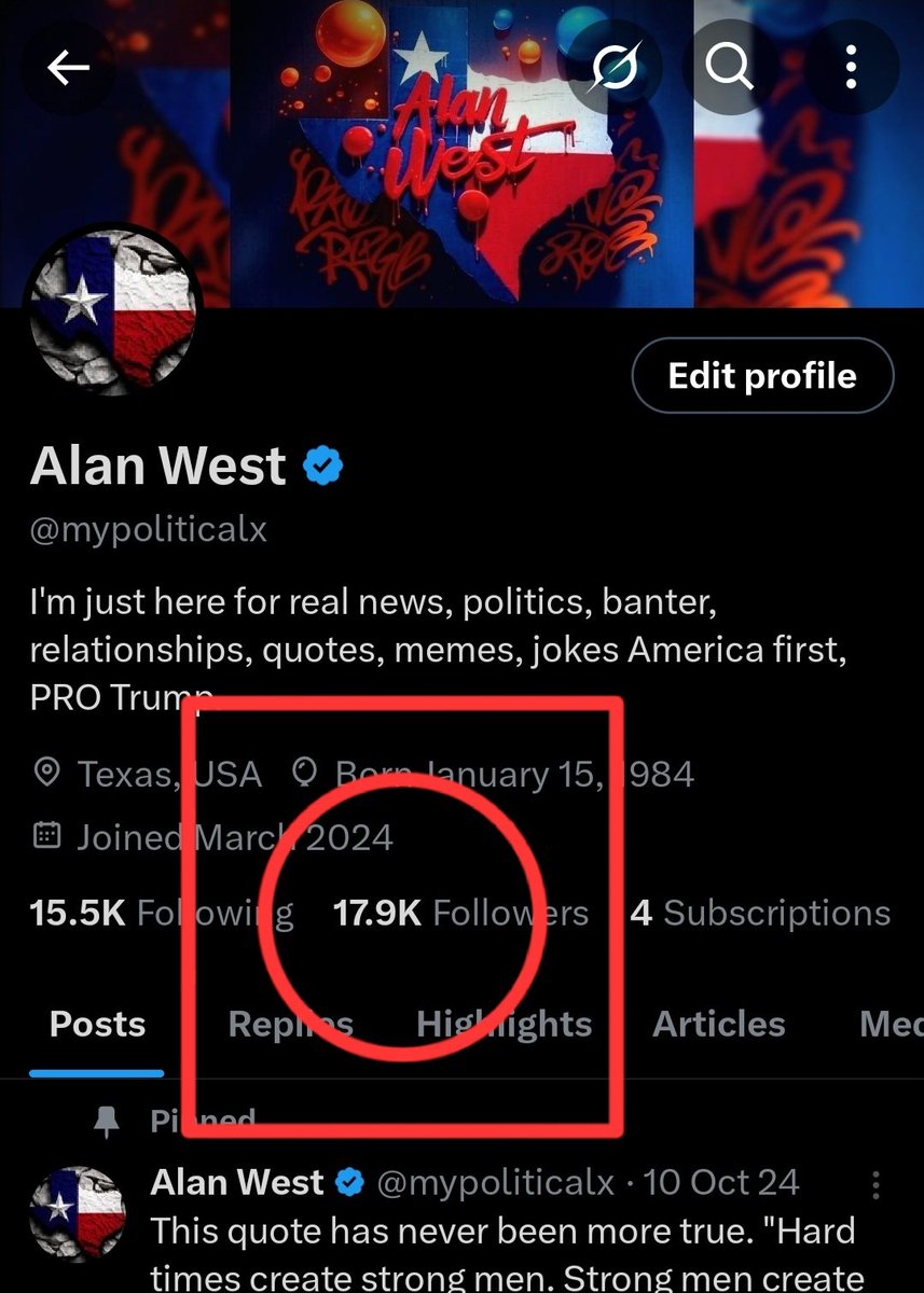 mypoliticalx's tweet photo. I don't do this often, but I'm 31 away from 18k! If you guys could give me a push. I follow back Trump supporters 💯 https://t.co/LhF7azBzuw