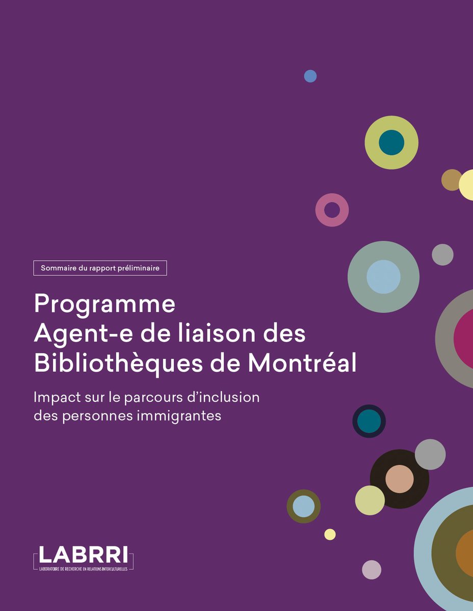Programme Agent-e de liaison des Bibliothèques de Montréal, un nouveau rapport du LABRRI labrri.net/programme-agen…