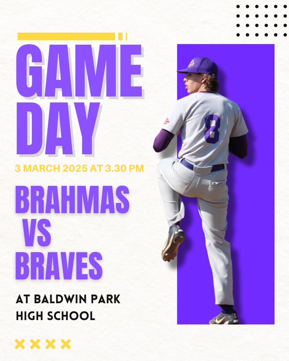 Come out and Support as we face the Baldwin Park Braves today at 3:30!!