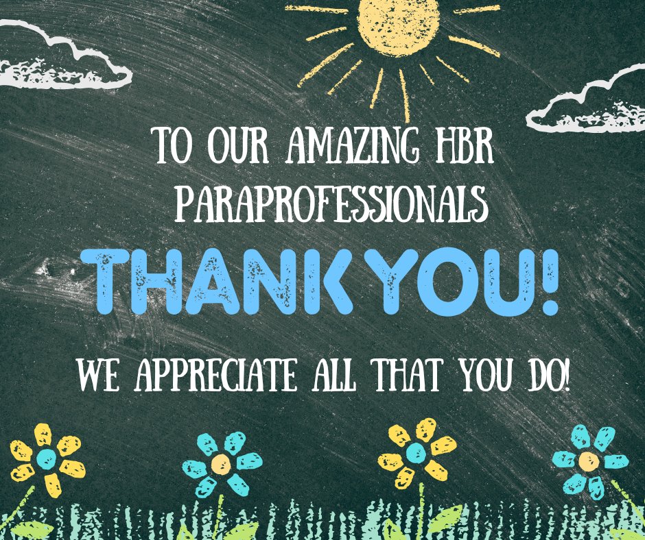 It's Paraprofessional Appreciation Day!  We're so lucky as a district and community for the amazing paraprofessionals that have chosen to serve our students.  They  are a vital part of our schools who make incredible differences every day.  Please join us as we say THANK YOU!!!