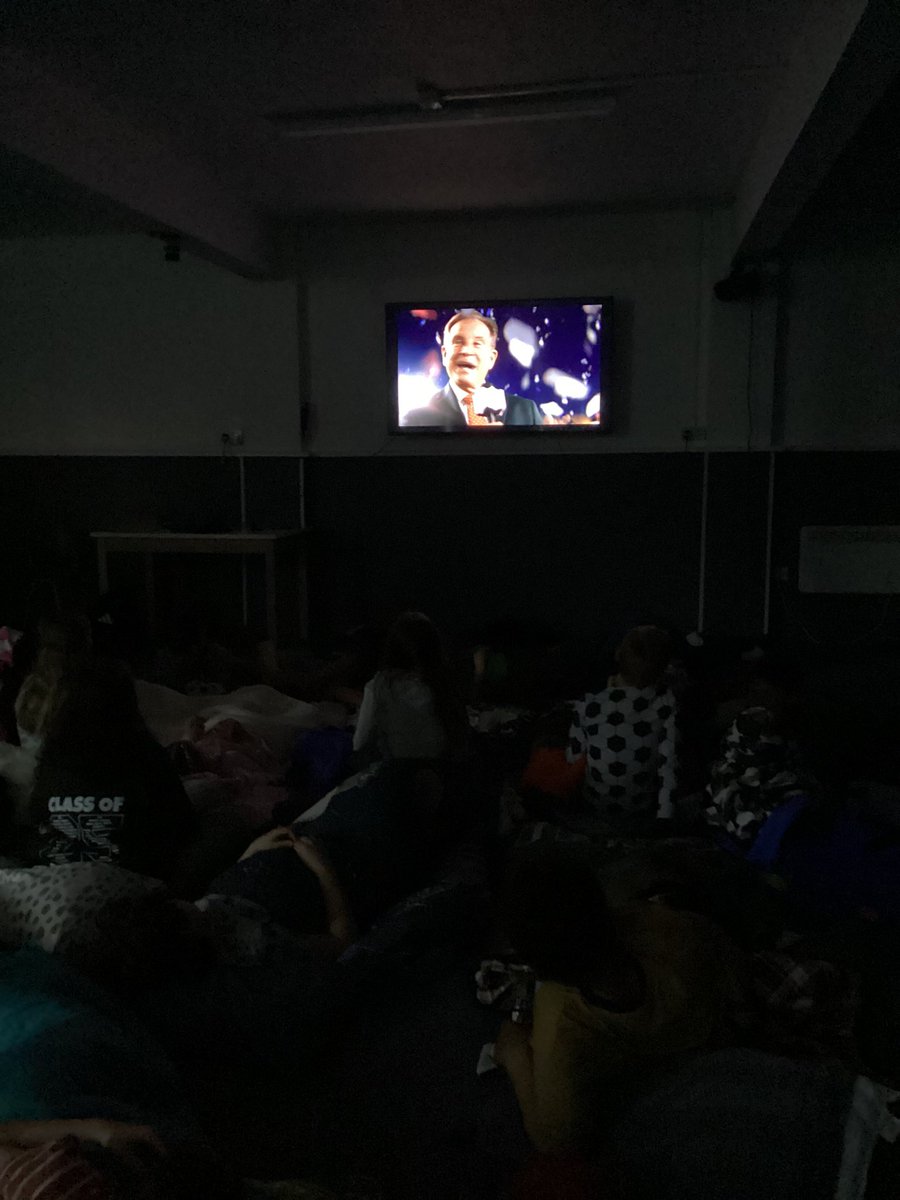 All ready for movie night! Popcorn and hot chocolate at the ready! 🥤🍿📽️