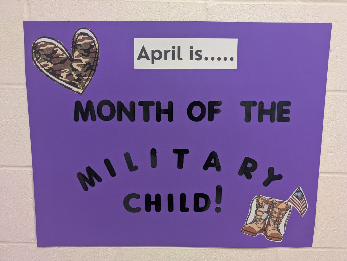 Purple Up Day Is On The Way!
April 17th wear your purple in honor of our military children! 🎉 More information will come home soon.