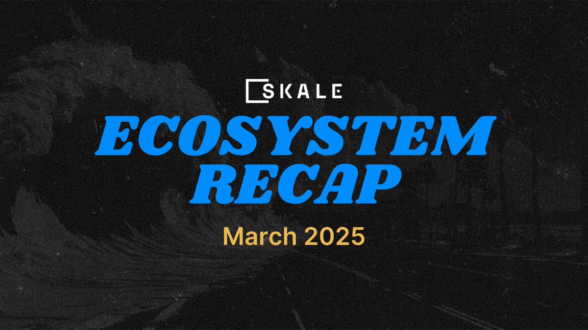 March was big for SKALE 🤙

👾 $2M Indie Game Accelerator
✅ SIP-2 passed
📚SKALEopedia went live
🎉 New partners! 

Here’s your full recap of everything that happened:
🧵