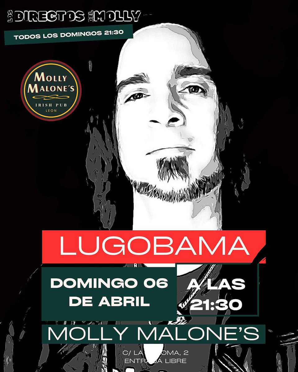 lugobama's tweet photo. ¡Hola a todos!

Tengo el placer de comunicaros que este domingo, 6 de abril, de nuevo volveré a subirme al escenario del Molly. No recuerdo la última ocasión, así que hay muchas ganas. Será a las 21:30 h. Allí os espero.

¡Apapacho! 😘🤗

https://t.co/aWmlJ1MdZF https://t.co/SZPBiGAWHw