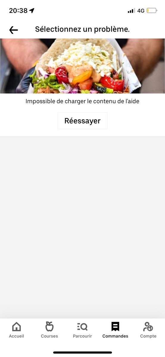 samm_lr's tweet photo. @ubereats_fr bonjour j’ai besoin de l’aide ma commande n’est pas la bonne. Le livreur fait semblant de ne pas comprendre et la plate-forme est indisponible. https://t.co/7kcbCSAtSR
