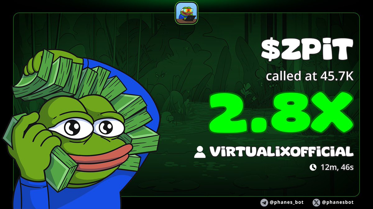 VirtualixSol's tweet photo. $ZPIT 🖨️

Easy Money with Early Calls ! 💎

45k for my Team : https://t.co/nlO2Cgfjin 🦠

CA : 3e8eVYoQmGUZSVKWzLnkSt6i6SNkgbwj7SYitkZzpump https://t.co/pLDn3vPnNL