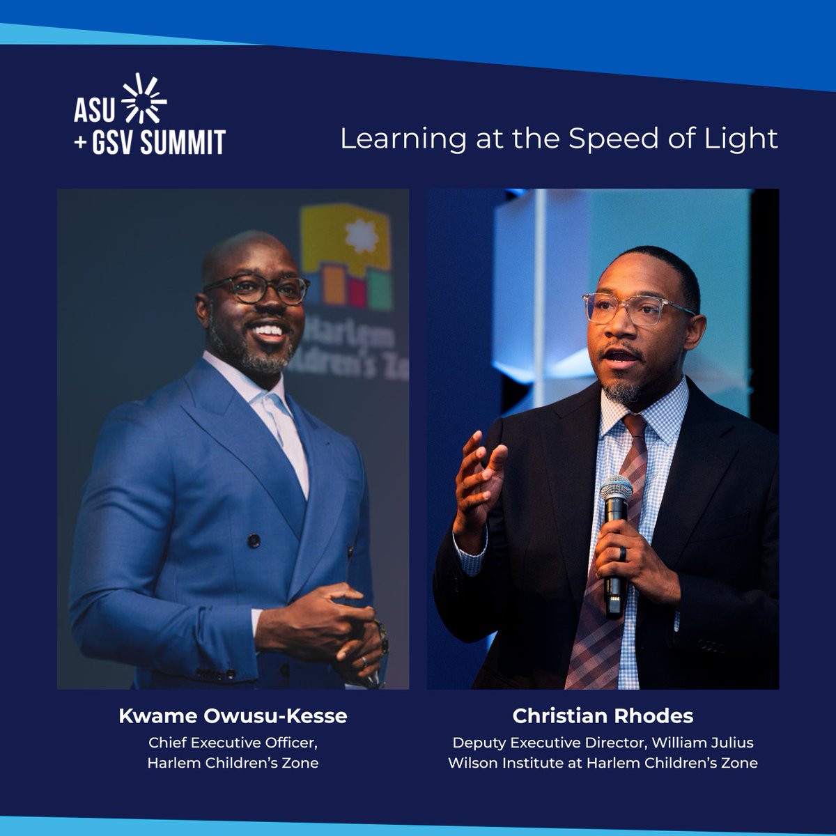 Harlem Children's Zone (@hczorg) on Twitter photo We’re excited to share that our CEO <a href="/MrKwameOK/">Kwame Owusu-Kesse</a> will speak at this year’s @ASUGSVsummit with Christian Rhodes of @WJWinstitute on how bold innovations like HCZ’s Wealth Builds initiative can transform K-12 education into a driver of economic mobility. hcz.social/asu-gsv We’re excited to share that our CEO <a href="/MrKwameOK/">Kwame Owusu-Kesse</a> will speak at this year’s @ASUGSVsummit with Christian Rhodes of @WJWinstitute on how bold innovations like HCZ’s Wealth Builds initiative can transform K-12 education into a driver of economic mobility. hcz.social/asu-gsv