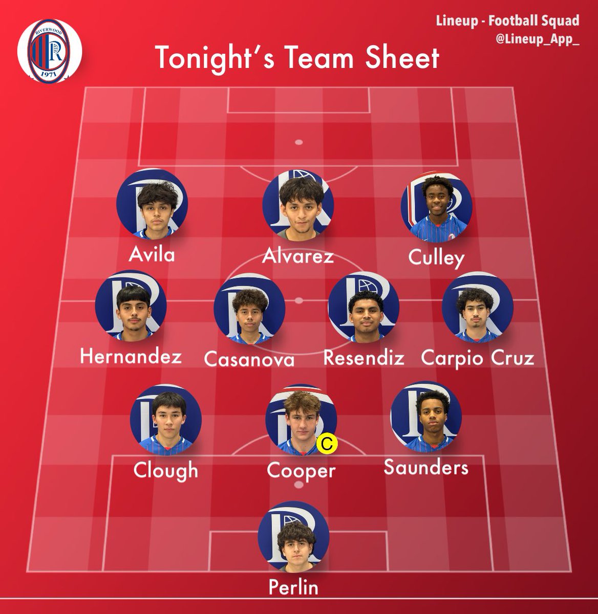 Tonight’s starters for Senior Night vs North Paulding