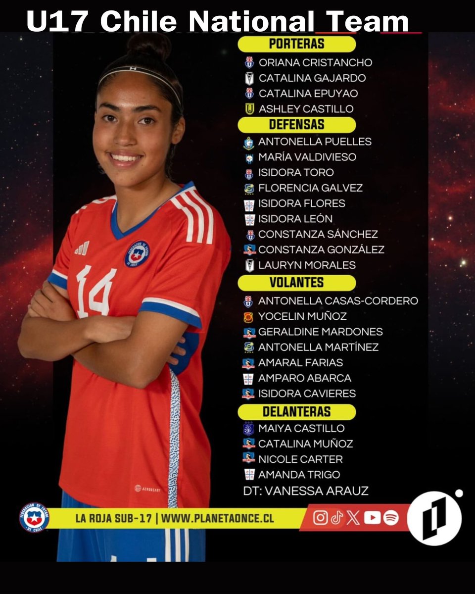 Huge congratulations to Team Boca player, Maiya Castillo, being called up for the U17 Women’s Chile National Team.  The 24 player team will compete in the U17 Conmebol qualifiers in Colombia. @laroja @citybocaraton @palmbeachcountyfl @usclubsoccer @fysasoccer <a href="/TheECNL/">The ECNL</a>