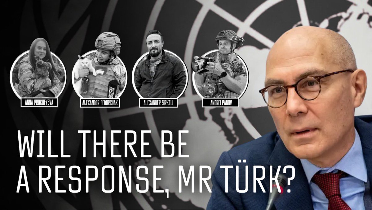Gennady Gatilov (@ggatilov) on Twitter photo ❗It has been over a week since Ukrainian militants killed four Russian journalists and injured several others - yet still no public condemnation from #OHCHR.
📩 I’ve sent a letter to <a href="/volker_turk/">Volker Türk</a>, reminding him of these crimes. No appropriate response = silent complicity. ❗It has been over a week since Ukrainian militants killed four Russian journalists and injured several others - yet still no public condemnation from #OHCHR.
📩 I’ve sent a letter to <a href="/volker_turk/">Volker Türk</a>, reminding him of these crimes. No appropriate response = silent complicity.