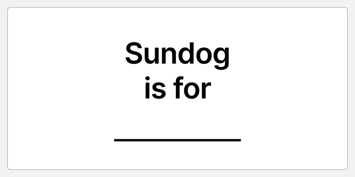NftRadarr's tweet image. If anyone is looking for a community and a team that can tick these boxes.

You need to go here 👉 @SUNDOG_TRX join the community and get yourself a bag of $SUNDOG.

Sundog is for.

•Long-Term 
•Reliable 
•Determined 
•Not a rug 
•Here to stay