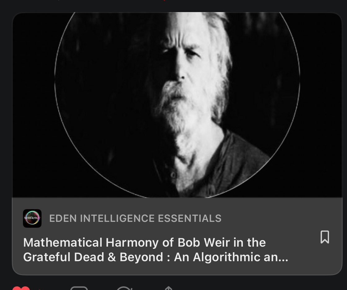 Sharik Currimbhoy Ebrahim (@edenintel) on Twitter photo For those <a href="/BobWeir/">Bobby Weir</a> <a href="/GratefulDead/">Grateful Dead</a> fans out there. Bobby’s been one of my best friends and mentors for over a decade. We were on FaceTime the other day before his concert in Vegas, and I thought it important to preserve a little of him in my language: mathematics
Do subscribe for For those <a href="/BobWeir/">Bobby Weir</a> <a href="/GratefulDead/">Grateful Dead</a> fans out there. Bobby’s been one of my best friends and mentors for over a decade. We were on FaceTime the other day before his concert in Vegas, and I thought it important to preserve a little of him in my language: mathematics
Do subscribe for