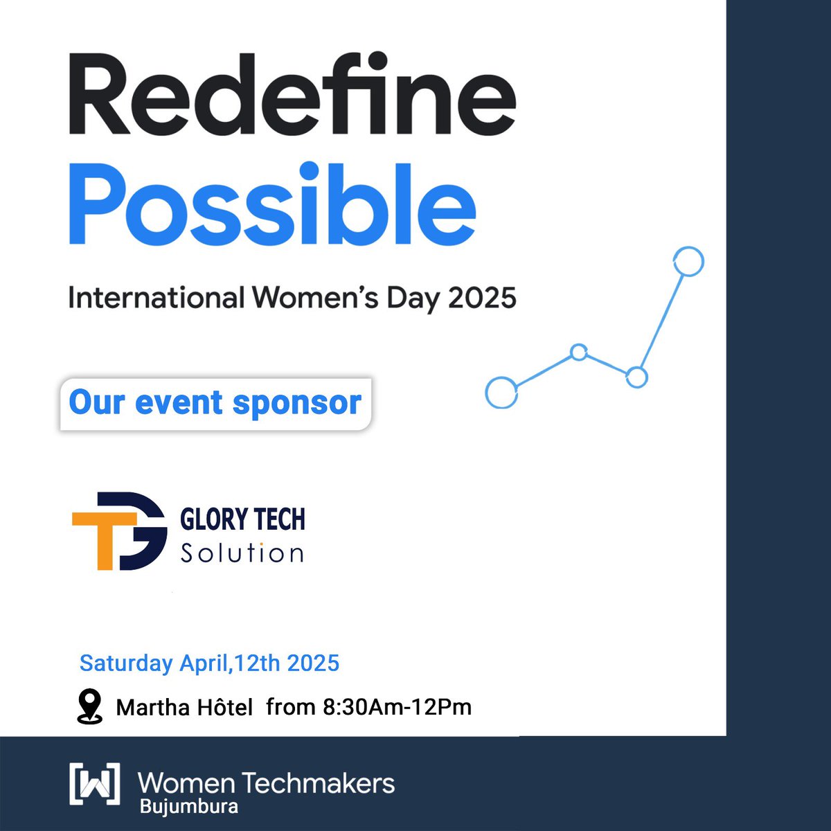 We’re excited to welcome Glory Tech Solution as our event sponsor! 🚀✨ 

Thank you for supporting Women Techmakers Bujumbura in celebrating International Women’s Day 2025.

Book your seat here 👉bit.ly/IWD_WTM

#RedefinePossible #WTMBujumbura #IWD2025