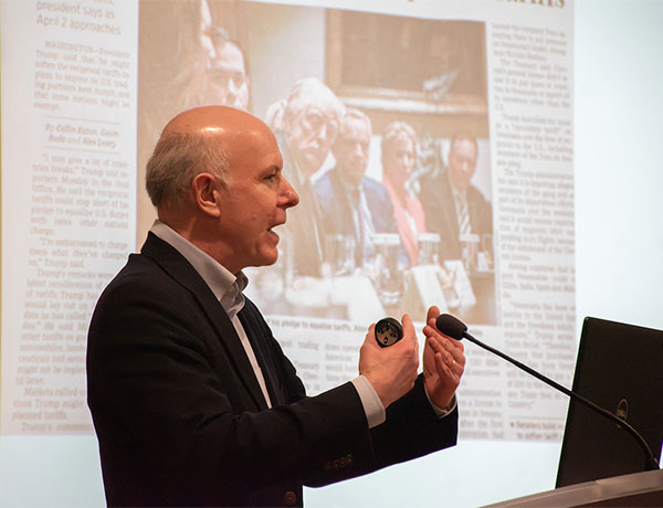 Deeds Symposium Recap: Douglas Irwin discussed, in front of a lively crowd in Wilde Auditorium, “Trump, Tariffs, and Trade: What’s at Stake?” — and Irwin was unequivocal that what’s at stake is nothing less than the health of the economy.

More: bit.ly/4cj1n6O