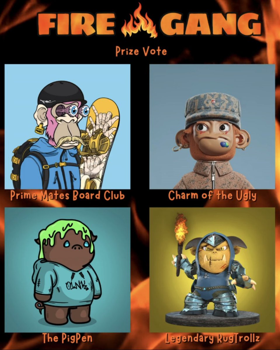 NFTCTC's tweet image. Be sure to join @AWT_FireGang vote for your Favorite NFT Prize and win the Duck Race🔥🔥🔥 #FireAF #FireGang