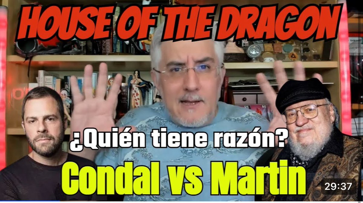 Frikidoctor's tweet photo. Ya en YouTube el vídeo de la polémica entre #RyanCondal y #GeorgeRRMartin sobre la segunda temporada de #HouseoftheDragon y su repercusión sobre la tercera. Además, las incongruencias narrativas a resolver https://t.co/tjtiGvRyt6 https://t.co/y80NwTSOxE