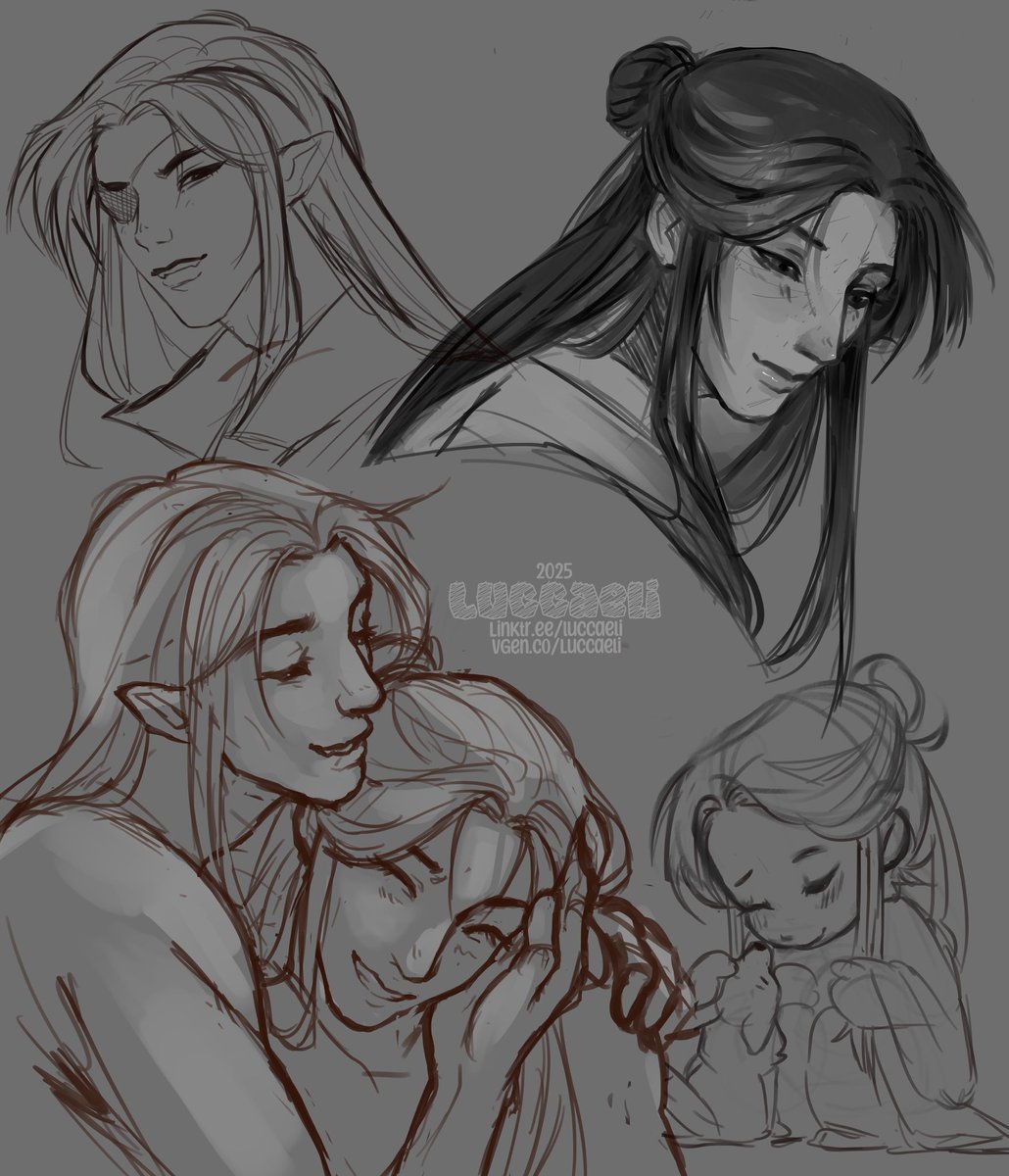 luccaeli_'s tweet photo. Compilation of some warm up doodles😮‍💨

#天官赐福 #TGCF #hualian #HeavenOfficialsBlessing https://t.co/QB6hYFYT9n