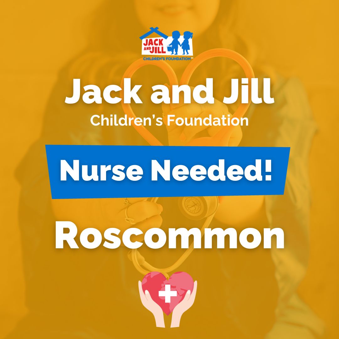 The Jack and Jill Children's Foundation (@jackandjillcf) on Twitter photo 🩺Nurse needed in Co. Roscommon🧡
Nurse required for a beautiful 1 year old girl in the Cloonfad area of Roscommon for 16 daytime hours a week🌞
For information & questions, please contact Liaison Nurse Manager Sinead at 0873803145 or sinead@jackandjill.ie
#Nurse #Roscommon 🩺Nurse needed in Co. Roscommon🧡
Nurse required for a beautiful 1 year old girl in the Cloonfad area of Roscommon for 16 daytime hours a week🌞
For information & questions, please contact Liaison Nurse Manager Sinead at 0873803145 or sinead@jackandjill.ie
#Nurse #Roscommon