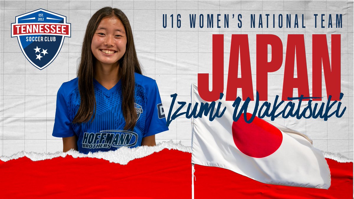 Tennessee Soccer Club (@tnsoccerclub) on Twitter photo We’re proud of <a href="/TSCECNL/">Tennessee Soccer Club ECNL</a> player Izumi Wakatsuki for being named to the U16 Japanese National Team ahead of The Montaigu Tournament in France!
🇯🇵 ⚽️ We’re proud of <a href="/TSCECNL/">Tennessee Soccer Club ECNL</a> player Izumi Wakatsuki for being named to the U16 Japanese National Team ahead of The Montaigu Tournament in France!
🇯🇵 ⚽️
