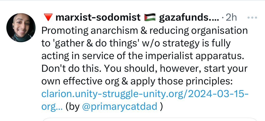 None of what we said below looks like strategy? “Identifying needs, locating points of weakness in the system, talking to people about what needs to be done, finding people equipped to do it.” That’s not “gather and do things” that’s strategizing.