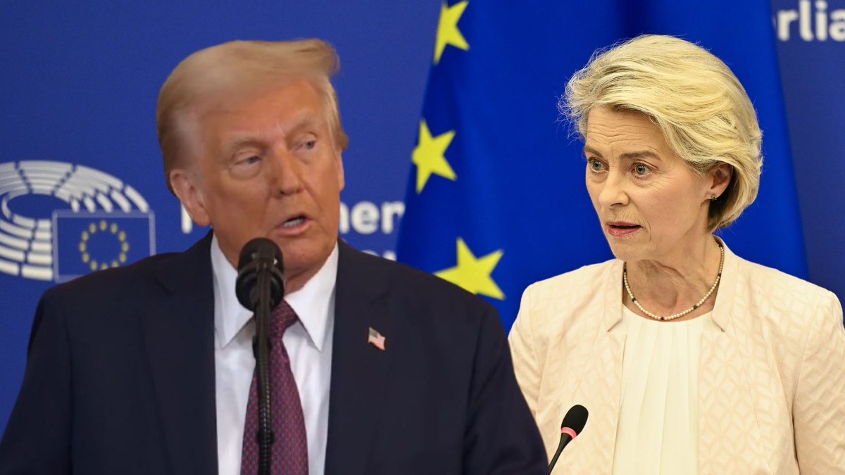 ChiodiDonatella's tweet photo. Ma i "simpatici amici" di #Bruxelles  che sono tutti sudati per trovare una contromossa ai #daziUsa non lo sapevano che li avrebbe messi?
O pensavano che #Trump per decidere i #dazi aspettasse che loro finissero di gingillarsi col diametro delle #zucchine e le minkiate #green? https://t.co/aAUOx3haVT