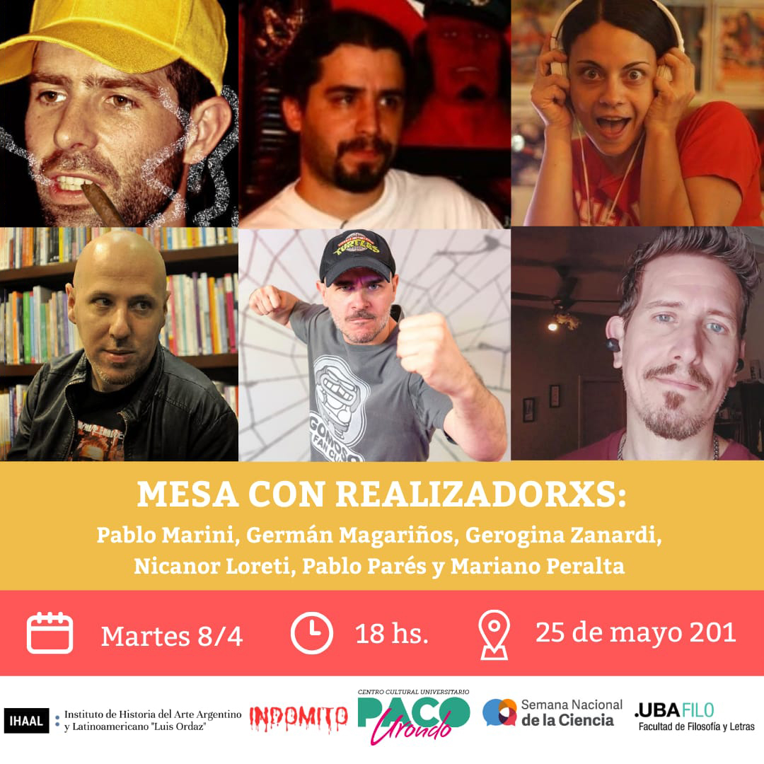 El próximo martes se dirán muchas barbaridades, ninguna certeza y voy a poder conocer al legendario Mariano Peralta que durante los 2000 hacía las películas más escandalosas del condado.
  
Están todos invitados, no garantizo que la pasen bien.