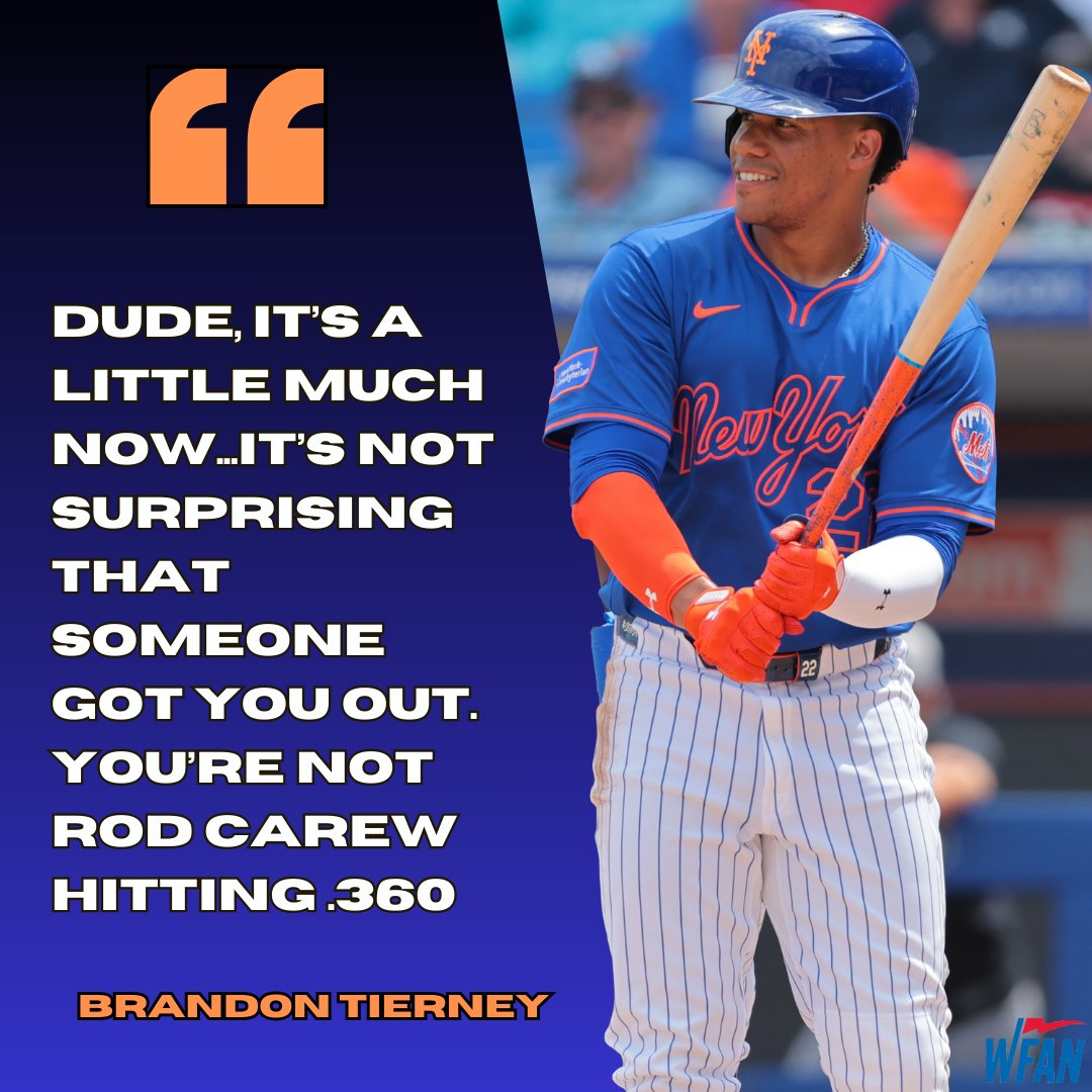 WFAN660's tweet image. BT says Juan Soto acknowledging the pitcher after striking out is becoming "a little overdone"

Listen: bit.ly/4i00a5t